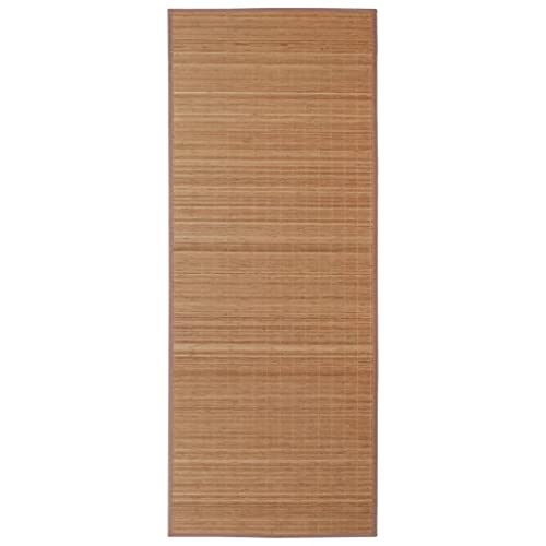 vidaXL Alfombra de bambú Natural Rectangular Color marrón, 80 x 300 cm