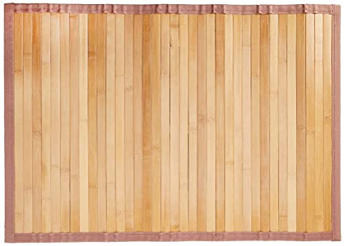 iDesign Alfombra antideslizante, alfombra de madera de bambú de tamaño...